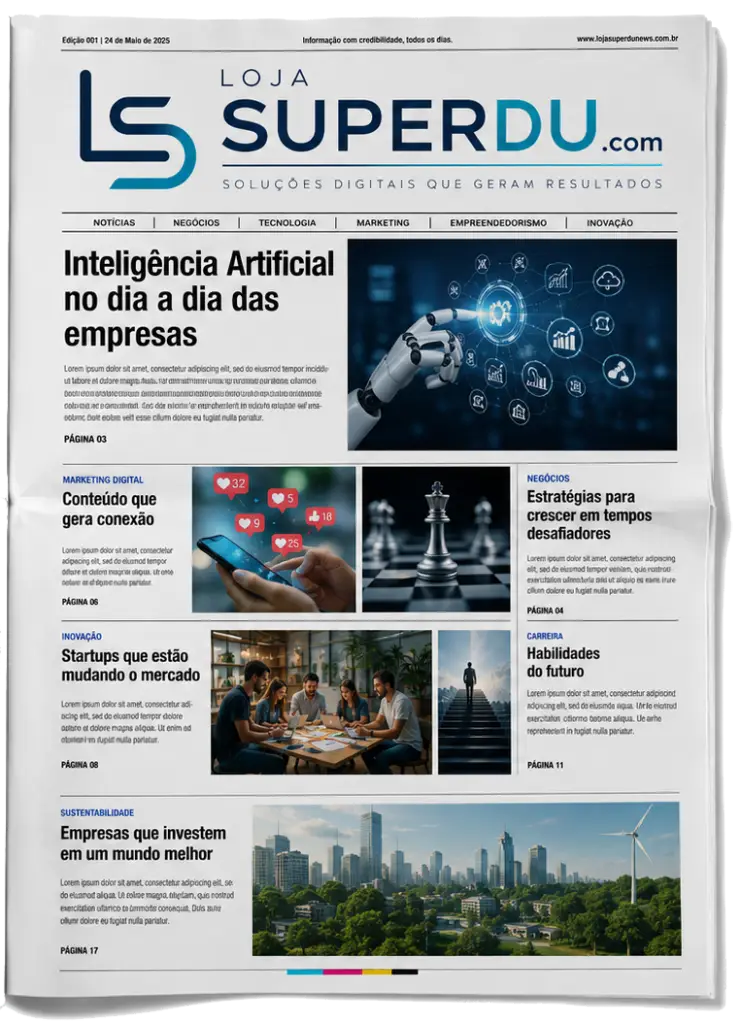 Capa do jornal digital LojaSuperDuNews