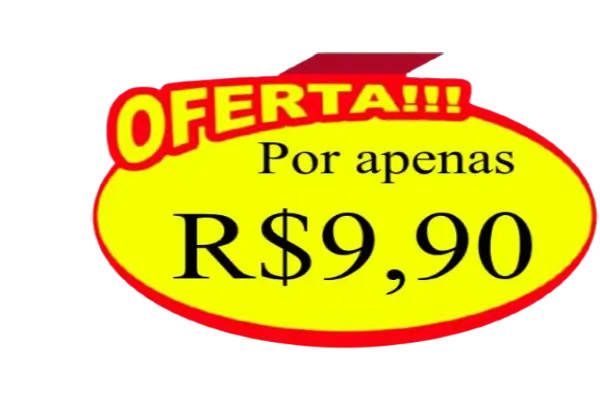 Oferta promocional com desconto de 90 por cento